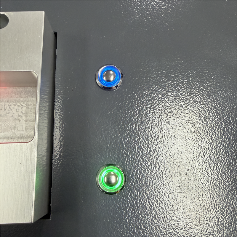 Brush height detection and automated spindle chuck open and close function buttons