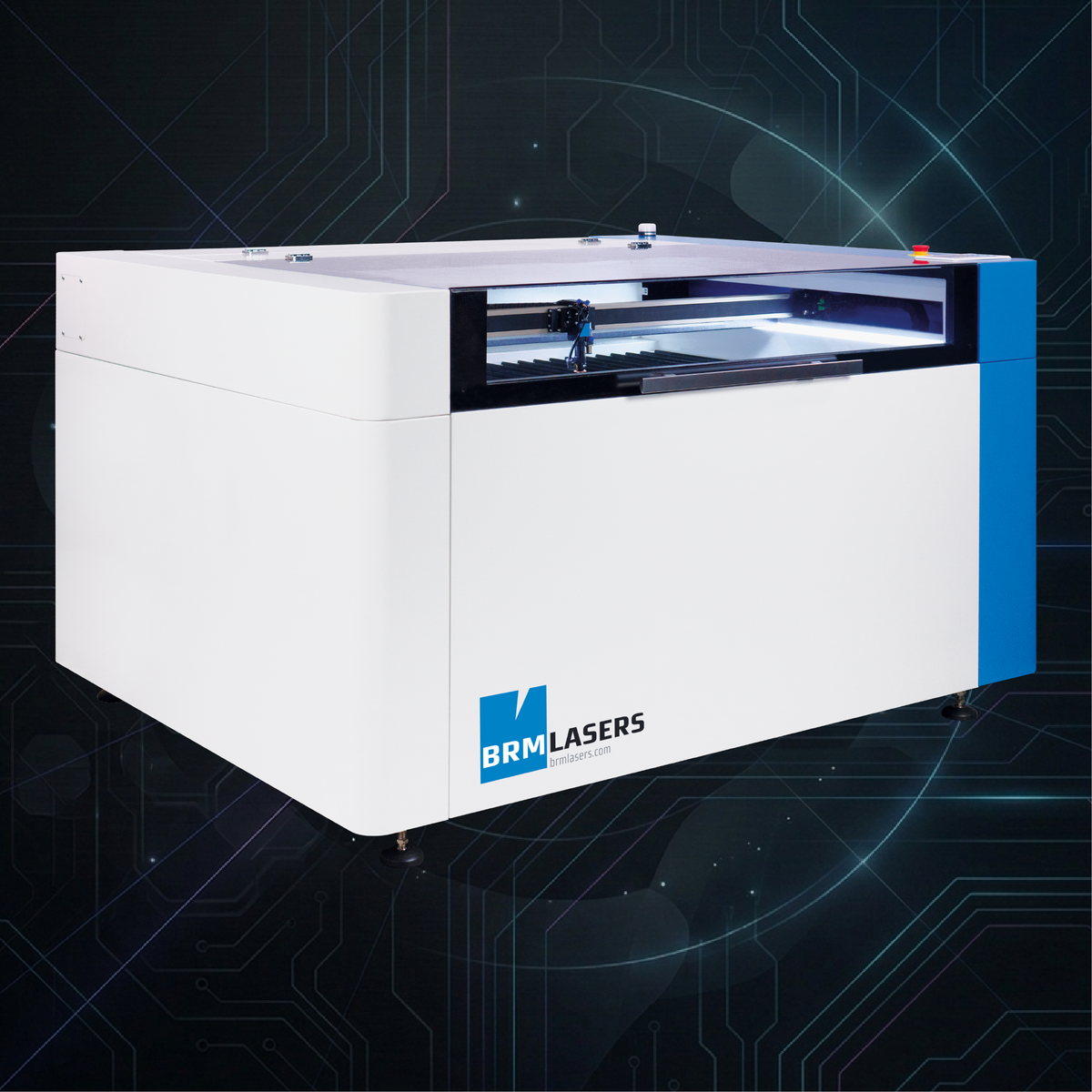 BRM Pro 1300 enclosed CO2 laser cabinet operating in professional workspace
