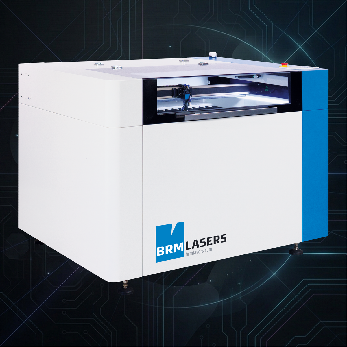 BRM Pro 900 enclosed CO2 laser cabinet operating in professional workspace