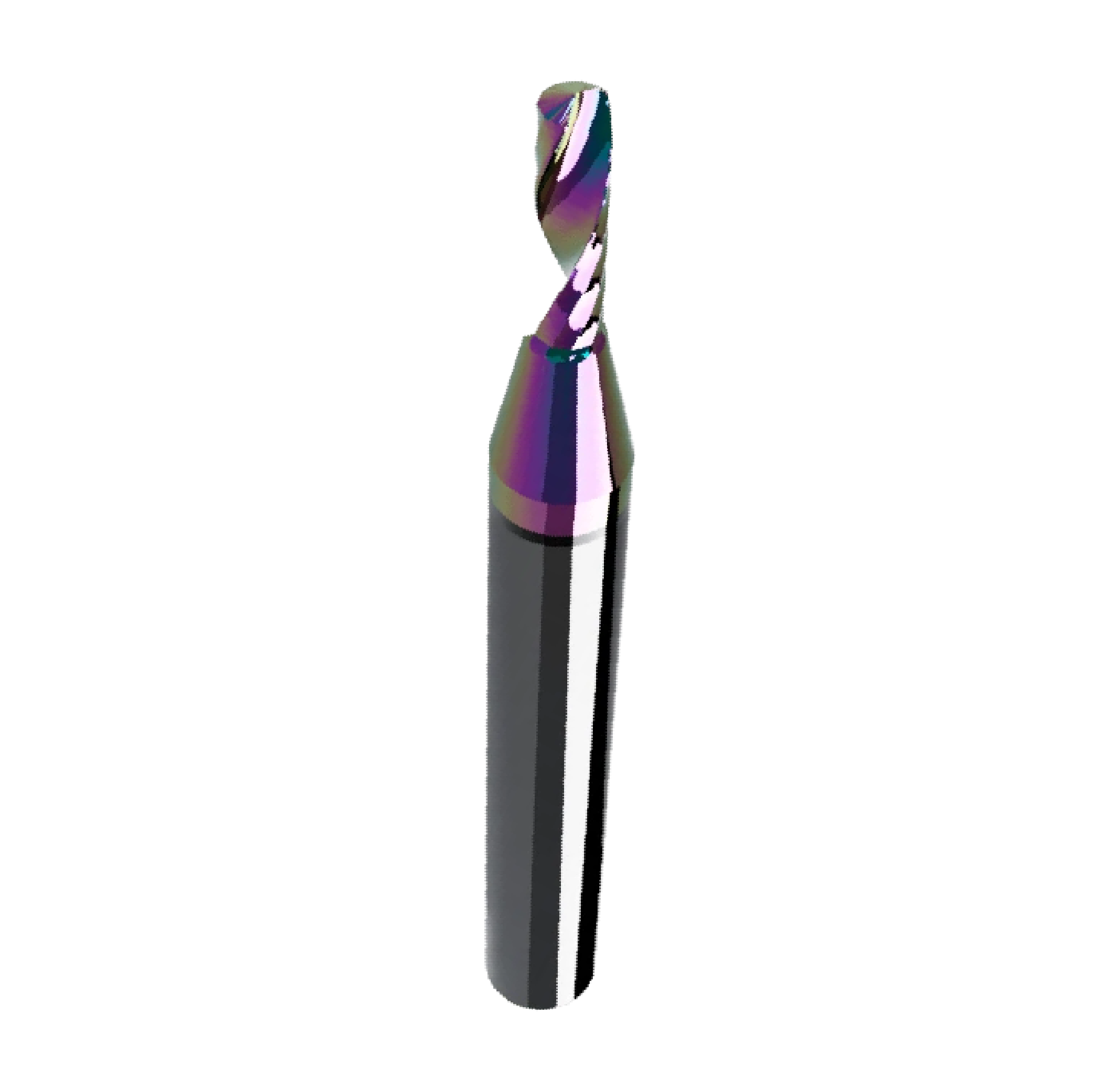 CWT/CWX ER63.1E Rainbow Coated Single O-Flute Upcut Router Bit