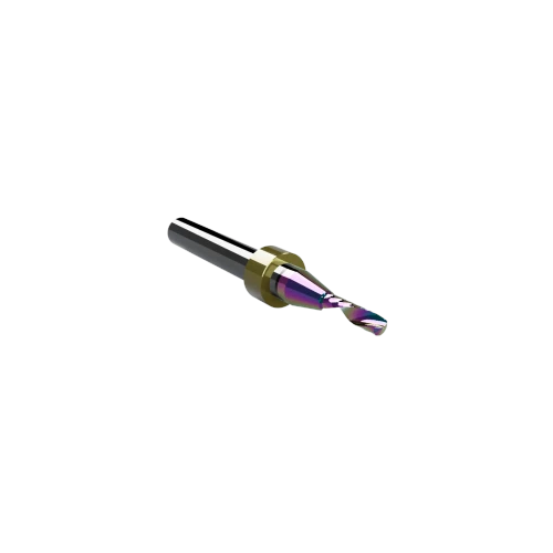 CWT/CWX ER63.1F Rainbow Coated Single O-Flute Upcut Router Bit