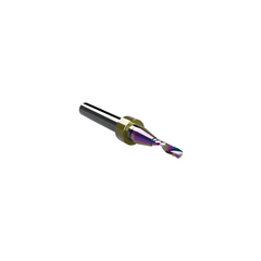 CWT/CWX ER63.1F Rainbow Coated Single O-Flute Upcut Router Bit