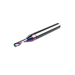 CWT/CWX ER63.3A Rainbow Coated Single O-Flute Downcut Router Bit