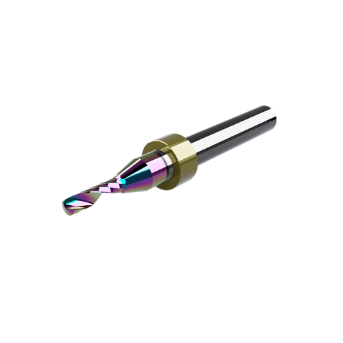 CWT/CWX ER63.3B Rainbow Coated Single O-Flute Downcut Router Bit