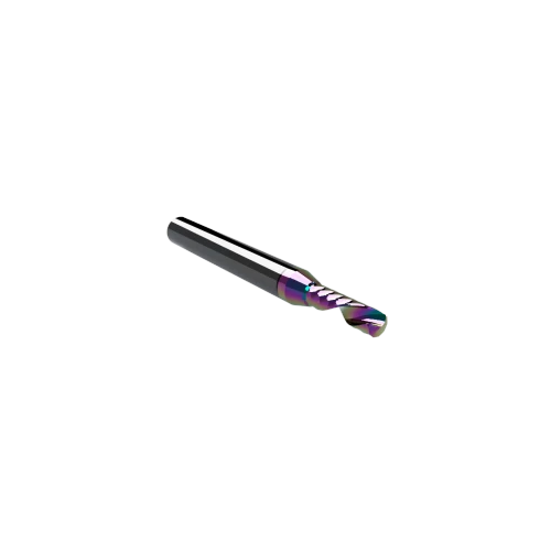 CWT/CWX ER64.4A Rainbow Coated Single O-Flute Upcut Router Bit