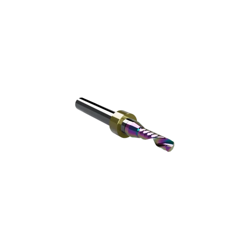 CWT/CWX ER64.4B Rainbow Coated Single O-Flute Upcut Router Bit