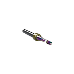 CWT/CWX ER64.4B Rainbow Coated Single O-Flute Upcut Router Bit