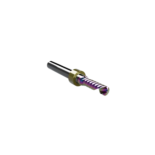 CWT/CWX ER65.1C Rainbow Coated Single O-Flute Upcut Router Bit