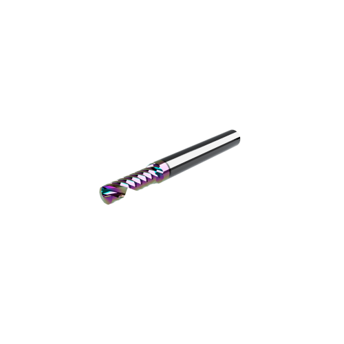 CWT/CWX ER65.2A Rainbow Coated Single O-Flute Downcut Router Bit