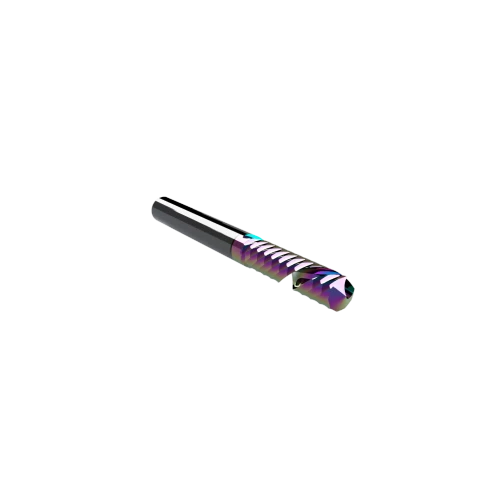 CWT/CWX ER66.5D Rainbow Coated Single O-Flute Upcut Router Bit