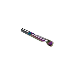 CWT/CWX ER66.5F Rainbow Coated Single O-Flute Upcut Router Bit