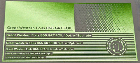 GWF Foil- Metallic Apple Green- 12.5"x500'